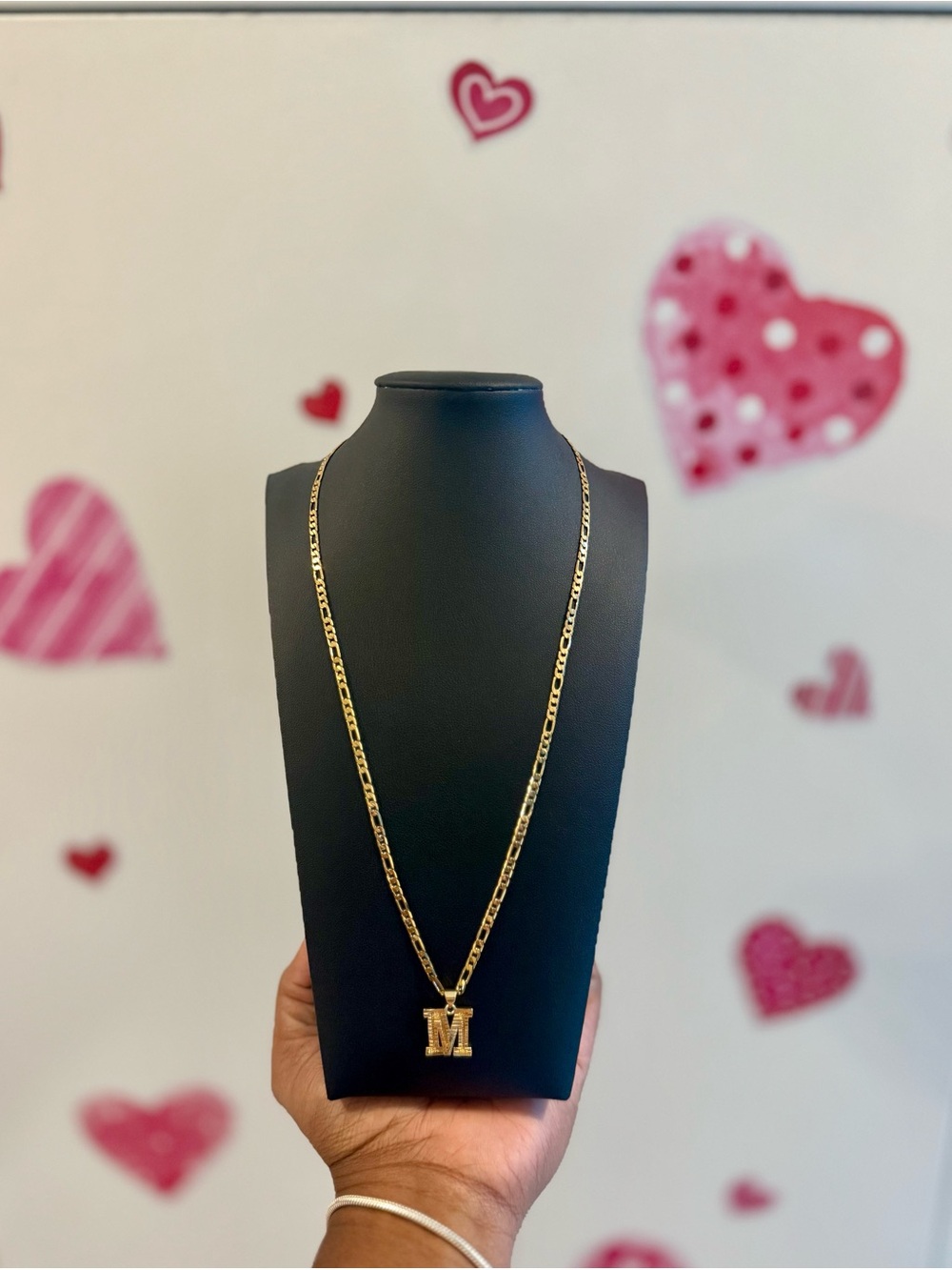 Gold Letter M Pendant Necklace - Women’s Initial Jewelry